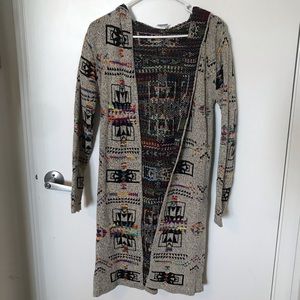 Knitted colorful cardigan